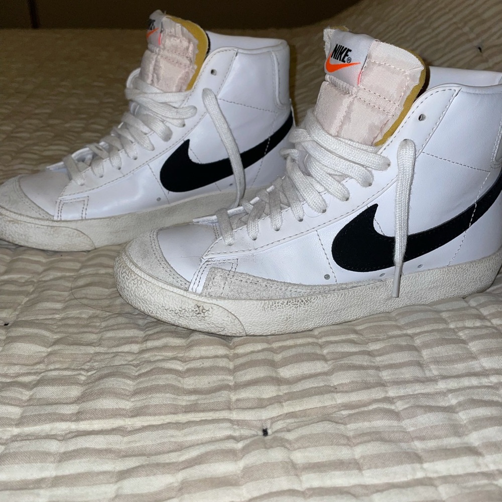 White Nike Blazers